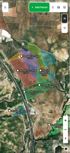 Koru Farm mobile app showing a farmer recording a treatment by voice