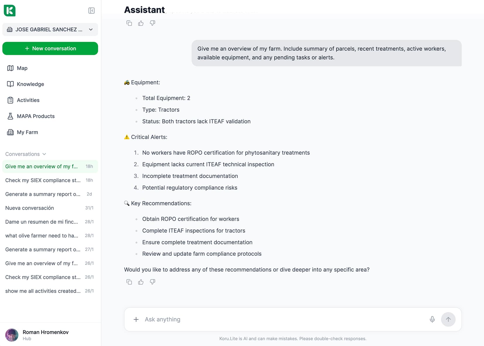 AI Assistant Screenshot